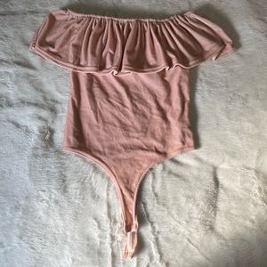 NUDE Velvet Off-The-Shoulder Bodysuit